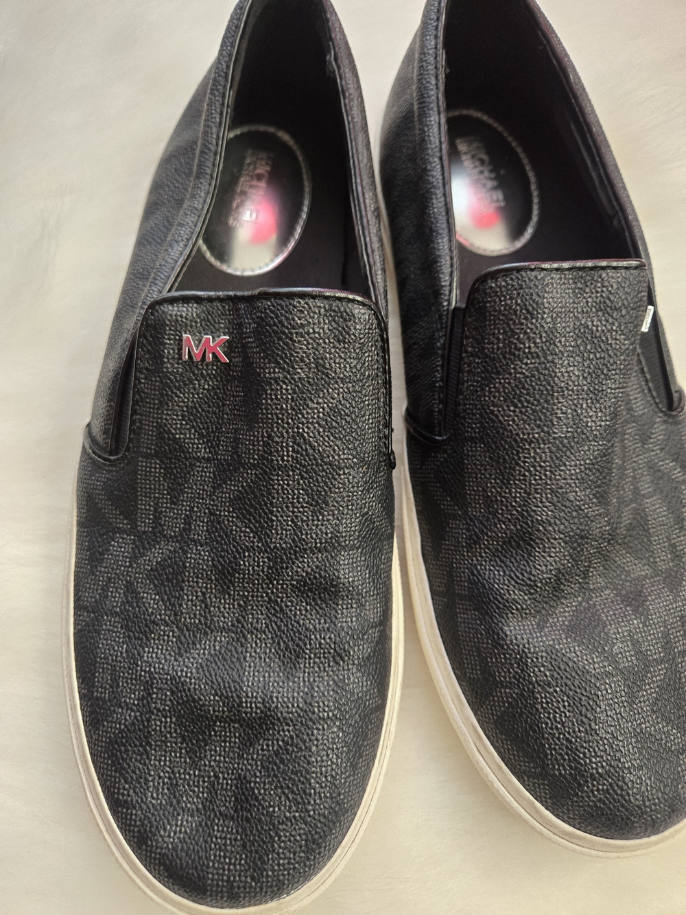 Michael Kors Black Logo-Print Slip-On Sneakers